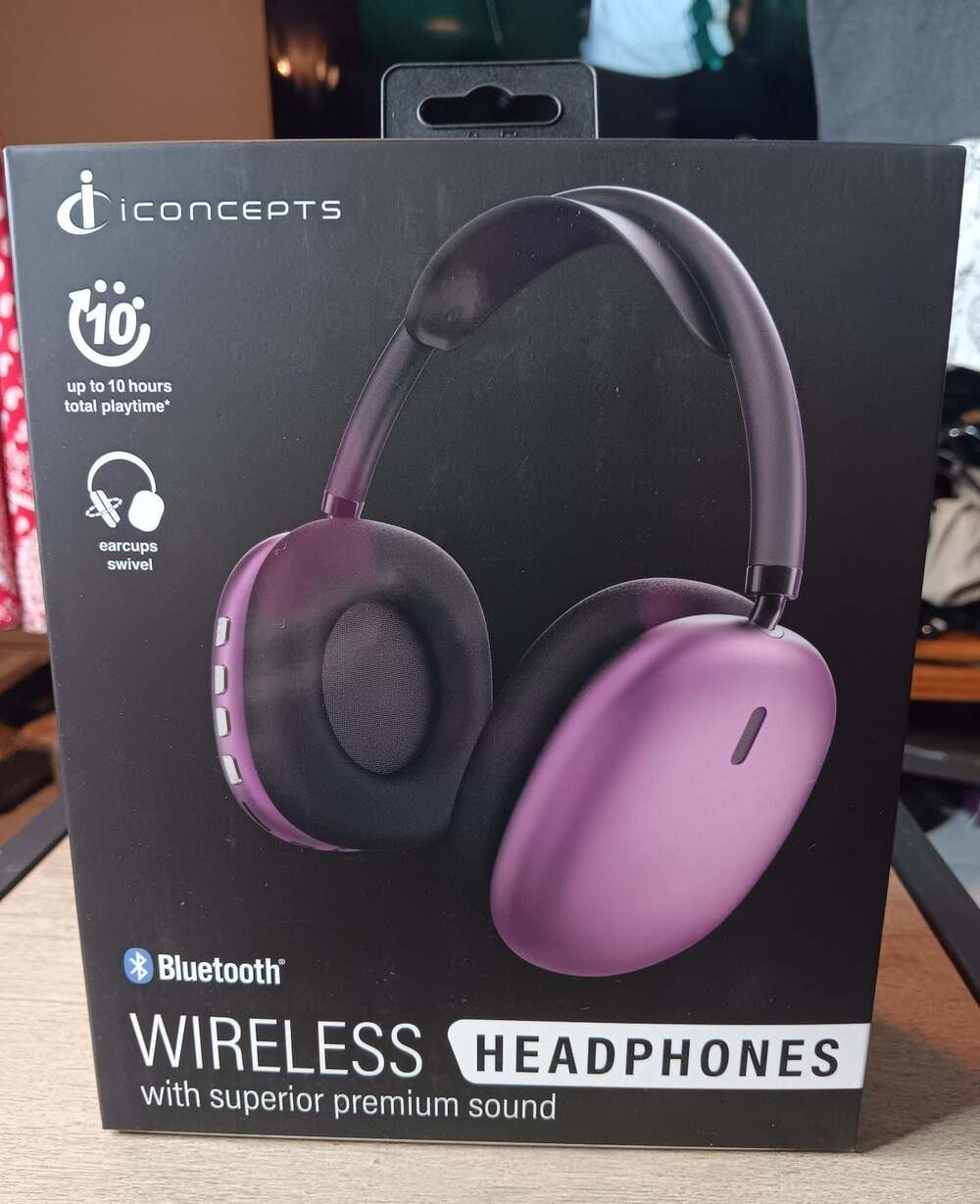 iConcepts Wireless Bluetooth Headphones with Swivel Earcups